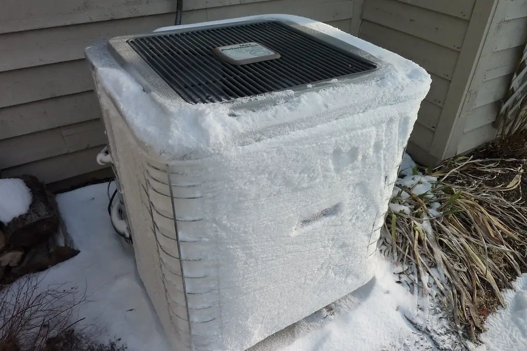 Frozen HVAC unit
