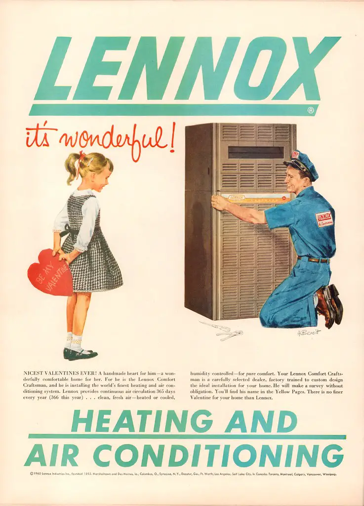 1960 Lennox HVAC Advertisement Life Magazine February 15 1960