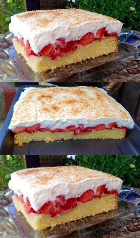 Fantakuchen mit Erdbeeren in 30 Minuten gebacken