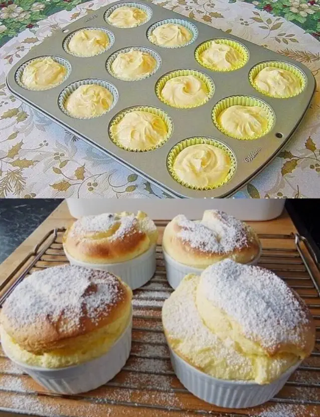 Ich verrühre 400 g Quark mit Vanillepudding, Muffins in 5 Minuten