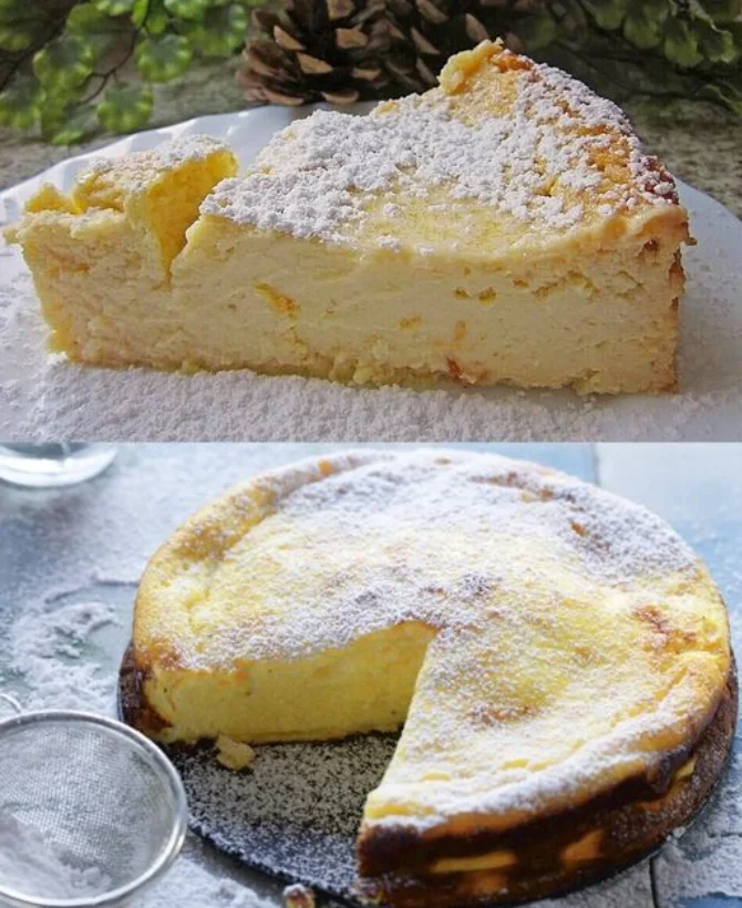 Quark Apfelmus Kuchen mit 1 kg Quark in 5 Minuten im Ofen