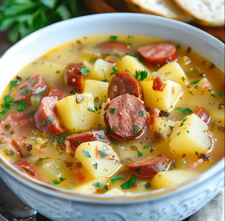 So habe ich sie als Kind geliebt, Omas Kartoffelsuppe mit Würstchen!