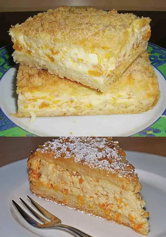 Streuselkuchen mit Mandarine, Zum verrückt werden lecker