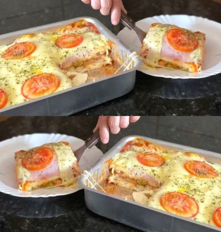 Ich nehme Toastbrot mit 350 g Mozzarella und ab in den Backofen