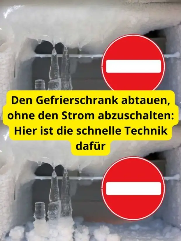 Den Gefrierschrank abtauen, ohne den Strom abzuschalten: Hier ist die schnelle Technik dafür