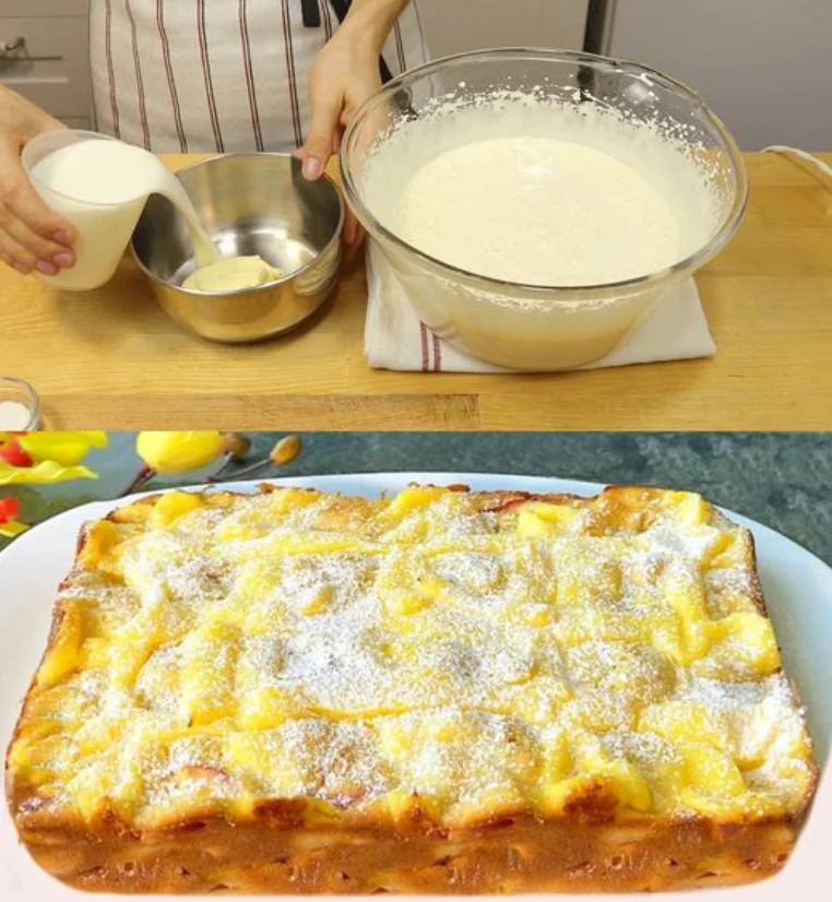 Der kommt 2x pro Woche auf dem Tisch, Apfelkuchen mit Vanillepudding