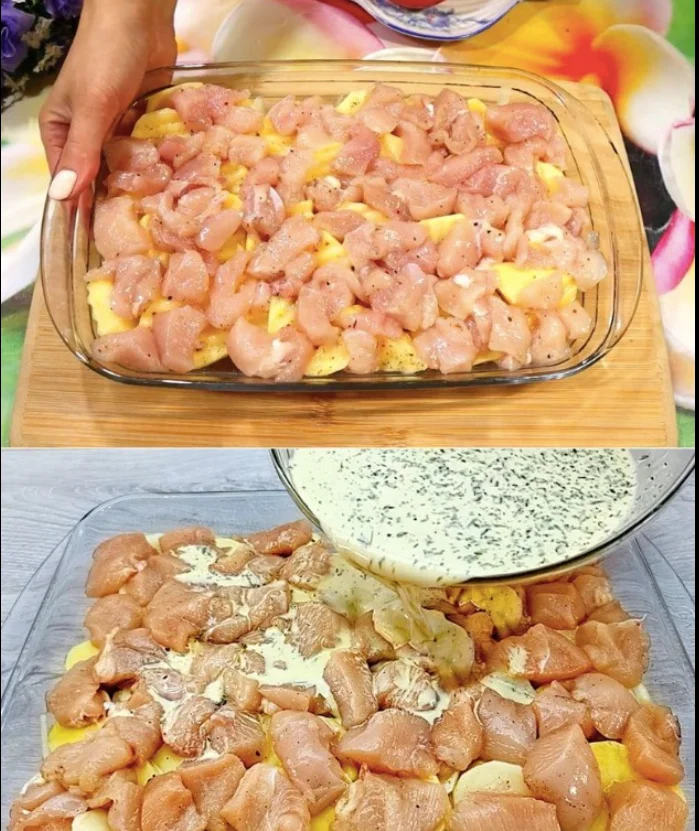 Hähnchen Kartoffel Gratin, Schmeckt einfach Gigantisch