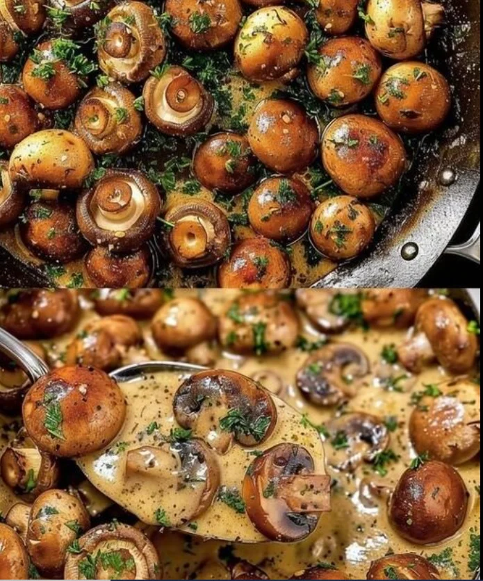 Knoblauch Champignons In Leckere Rahmsoße in 20 Minuten