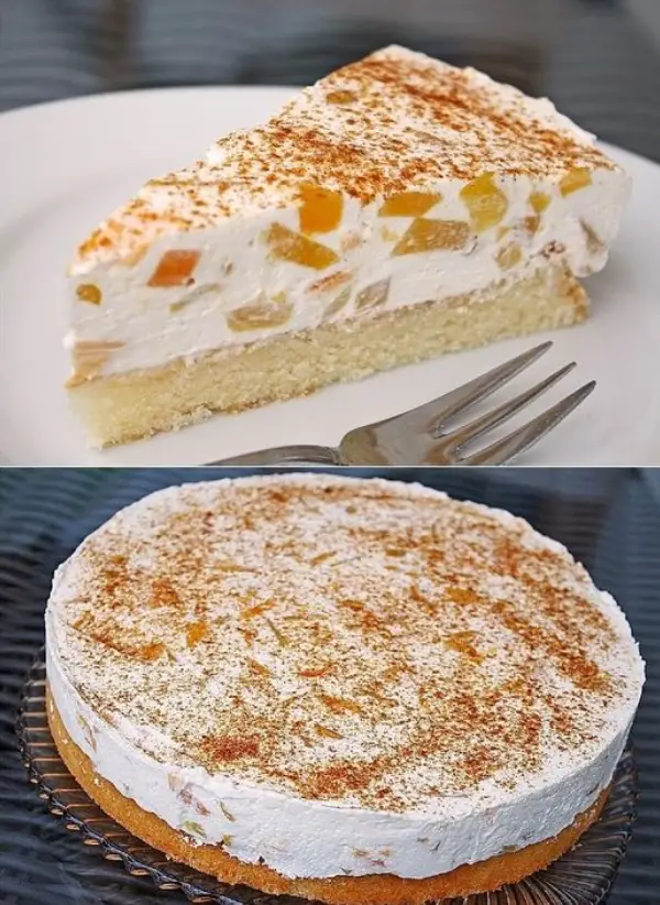 Fantakuchen in 10 Minuten ich nehme dafur nur 3 Dosen Pfirsiche 