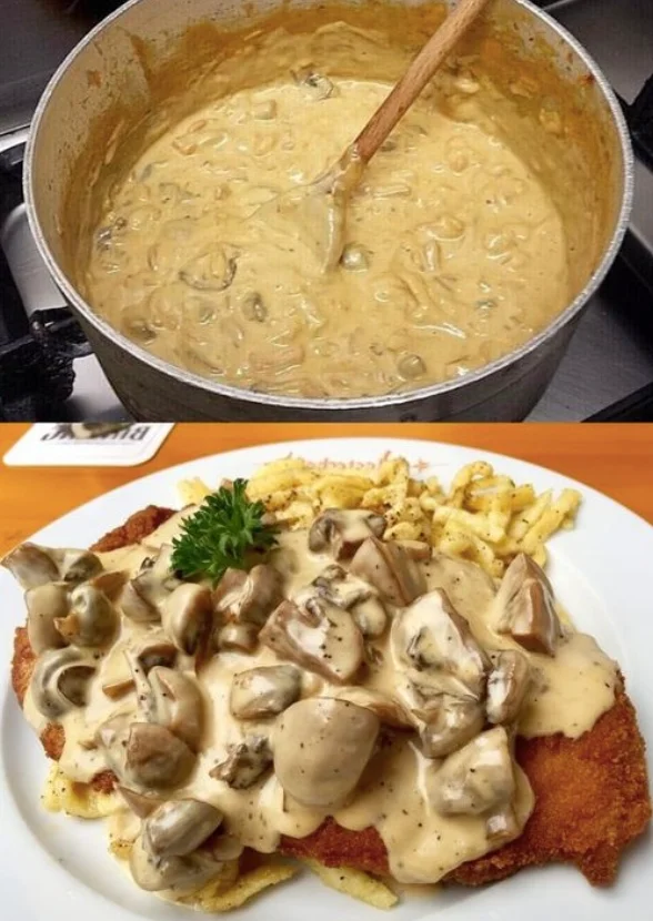 Schwarzwälder Jägersauce mit Champignons, Zum reinlegen lecker