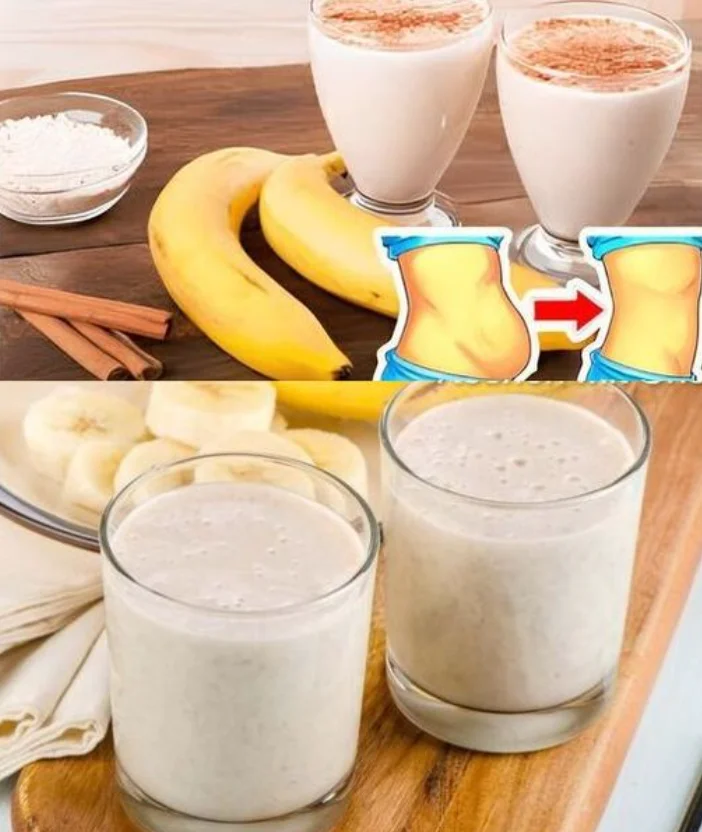 In 7 Tagen Bauchfett verlieren, vermischen sie 1 Banane mit 200 ml Milch!