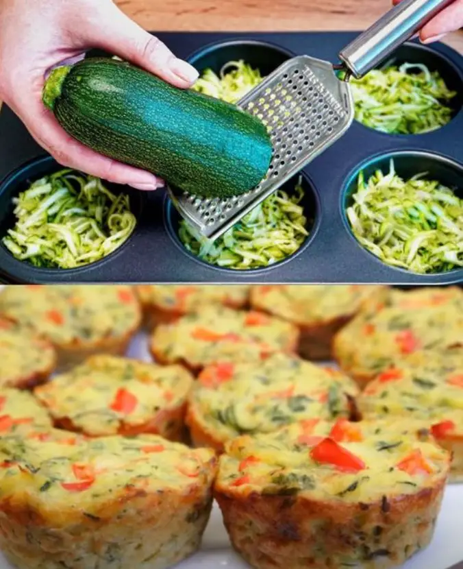 Diese Zucchini Muffins schmecken besser als Fleisch in 10 Minuten im Ofen!