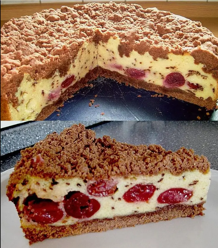 Quark Streuselkuchen mit Vanille Kirschfüllung – Verführerisch lecker und sooo einfach!