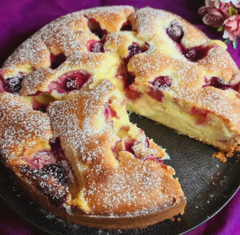 Wahnsinnig lecker, Kirschkuchen mit Vanillepudding der auf der Zunge zergeht!