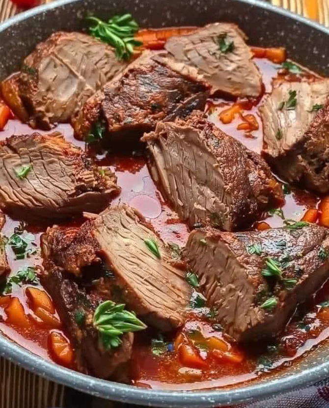 Soooo lecker, Italienischer Schmorbraten mit Knoblauch das macht mich verrückt!