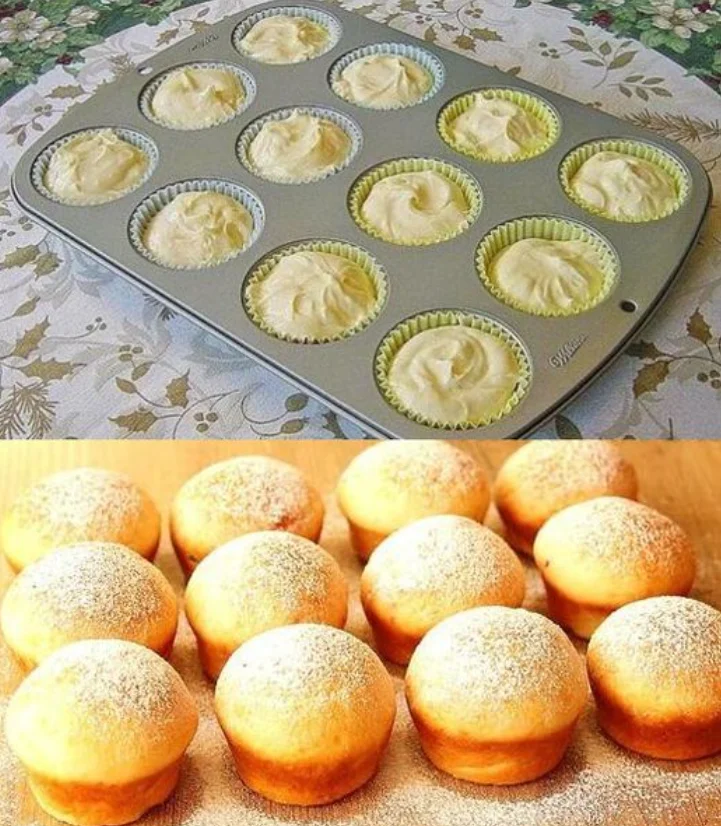 Suchtgefährlich, Quark Muffins mit Vanillepudding das Rezept ergibt 10 bis 12 Muffins