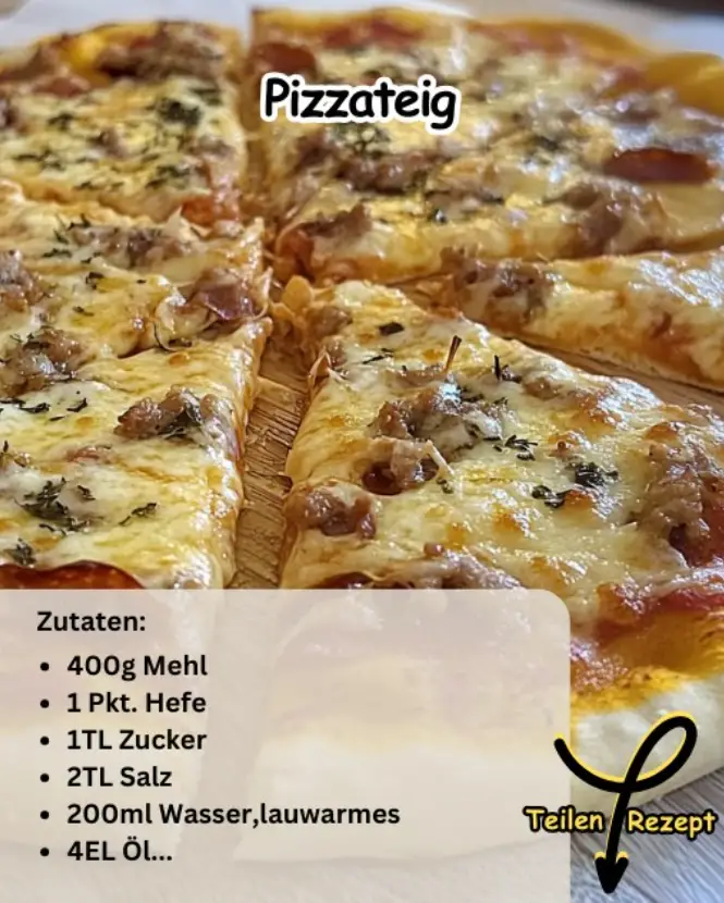 Selbstgemachter Pizzateig