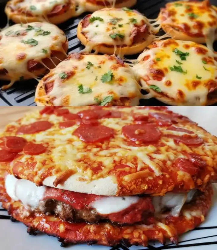 Pizza-Burger superlecker! Die backe ich immer wieder!