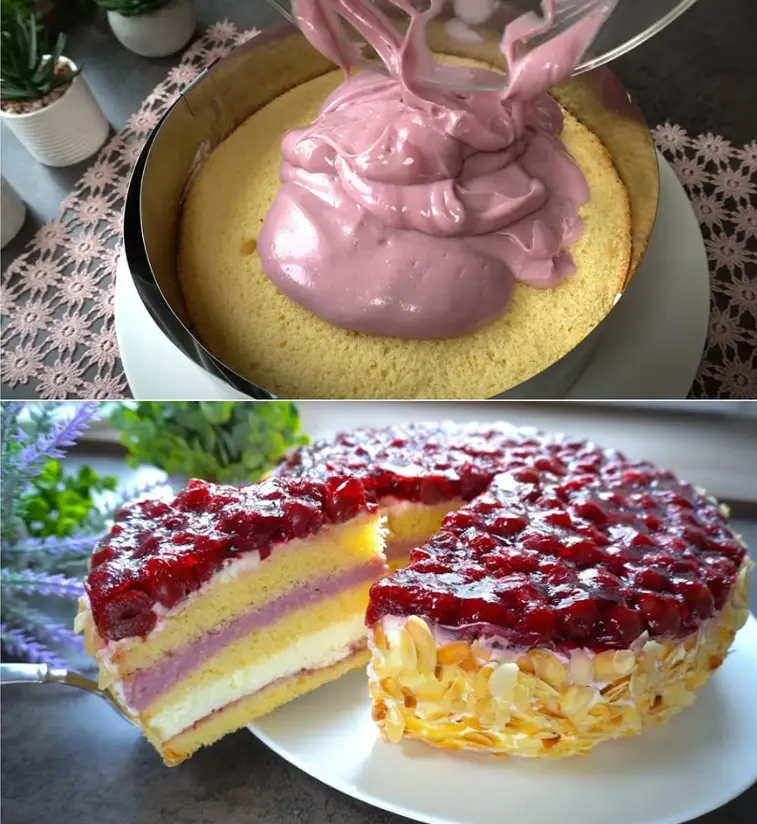 Kirschkuchen! So cremig und unglaublich lecker! Der beste Kuchen