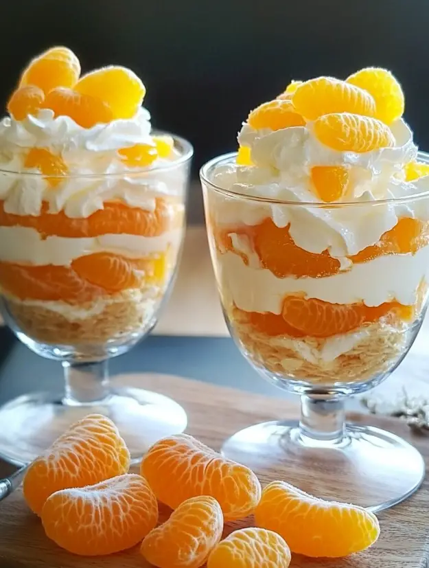 Schmeckt so guut, Mandarinen Quark Dessert mit Vanillepudding!