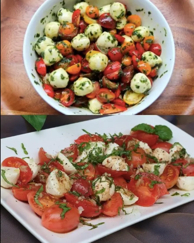 TOMATEN SALAT MIT MOZZARELLA, Boahh ist das lecker