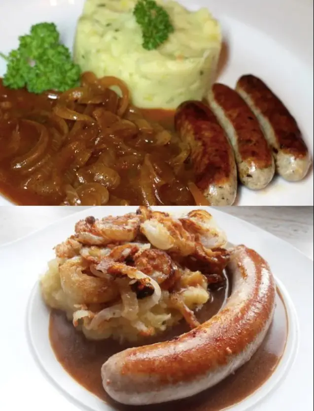 Bratwurst in Zwiebelsauce, könnte ich gerade jeden Tag essen