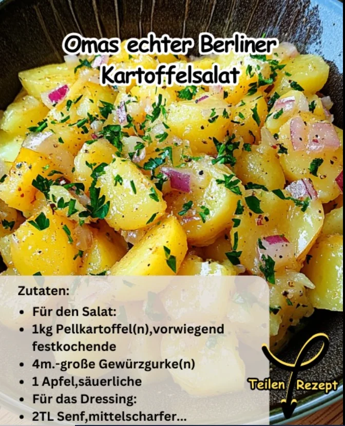 Omas Echter Berliner Kartoffelsalat – Ein Klassiker ohne Mayonnaise!