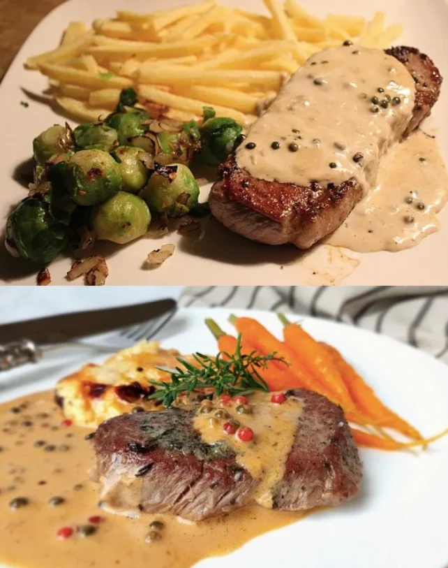 Rinderfilet mit grüner Pfeffersahnesoße, Immer wieder lecker