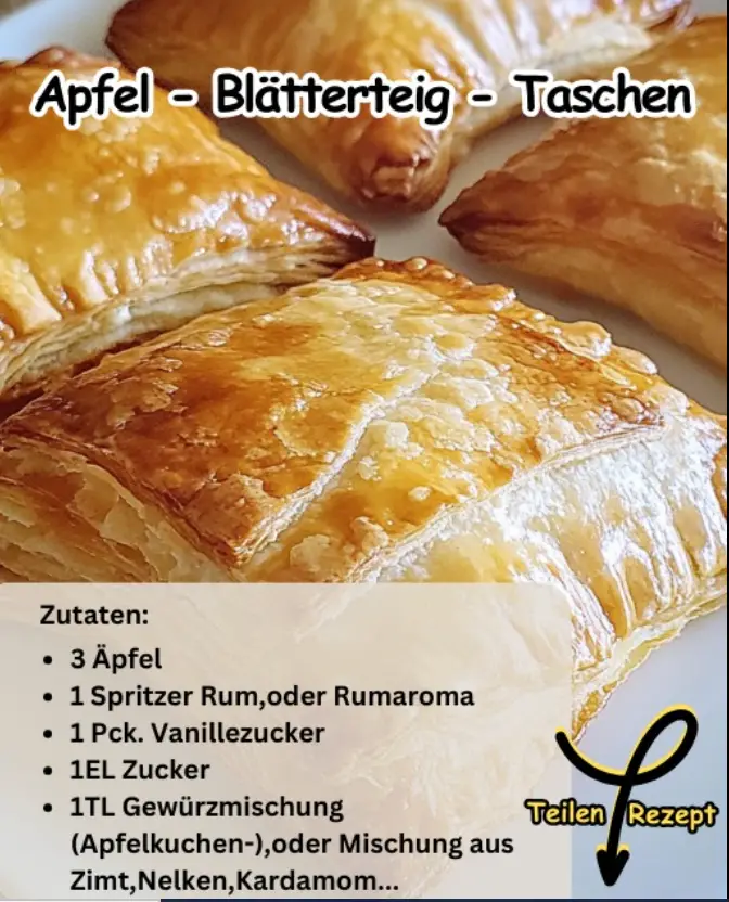 Apfel – Blätterteig – Taschen