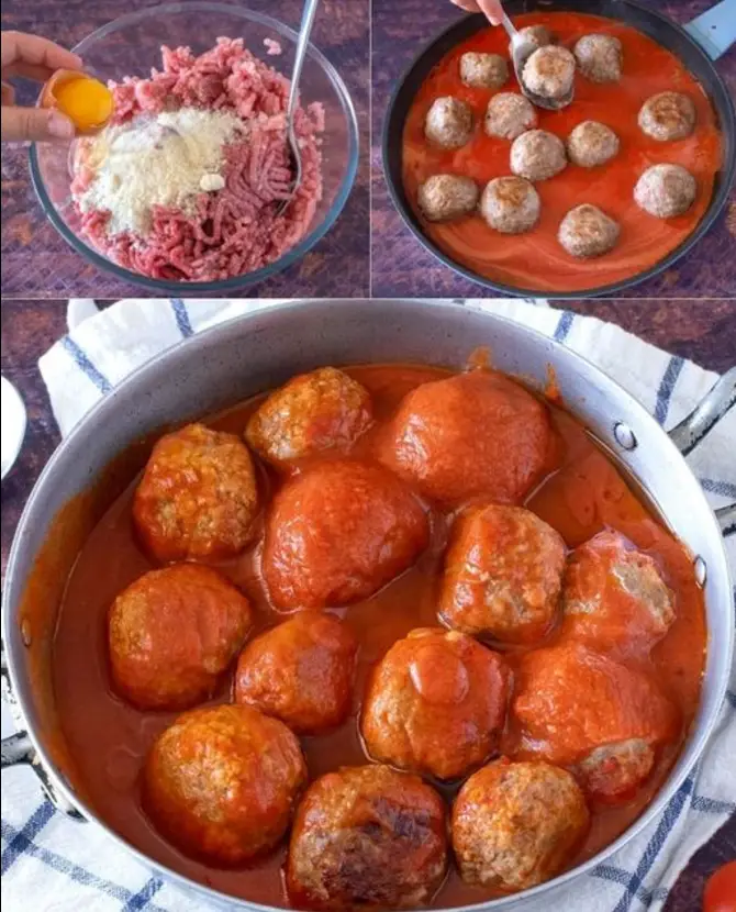 Saftige Fleischbällchen in Tomatensauce