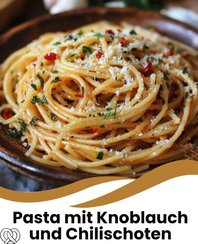 Pasta mit Knoblauch und Chilischoten