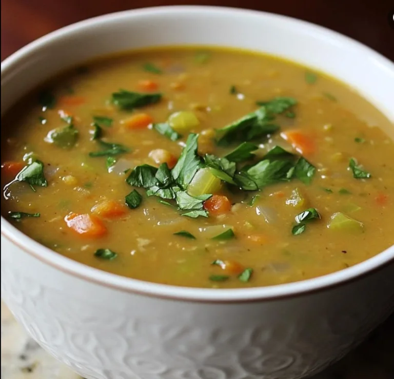 Linsen-Kokos-Suppe mit Sellerie und Zwiebeln – Wärmend und aromatisch!