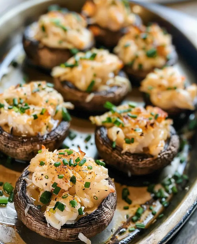 Gefüllte Champignons mit Krabben