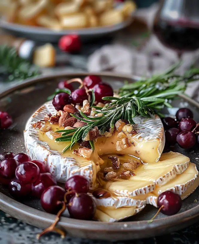 Gebackener Brie im Blätterteig