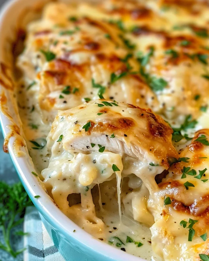 Cheesy Chicken Alfredo Auflauf