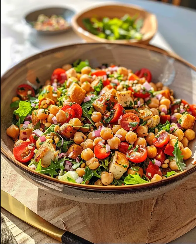 Mediterraner Kichererbsensalat