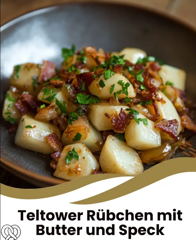 Teltower Rübchen mit Butter und Speck