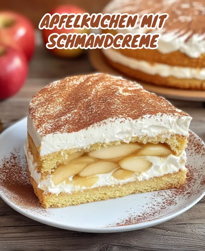  Apfelkuchen mit Schmandcreme 