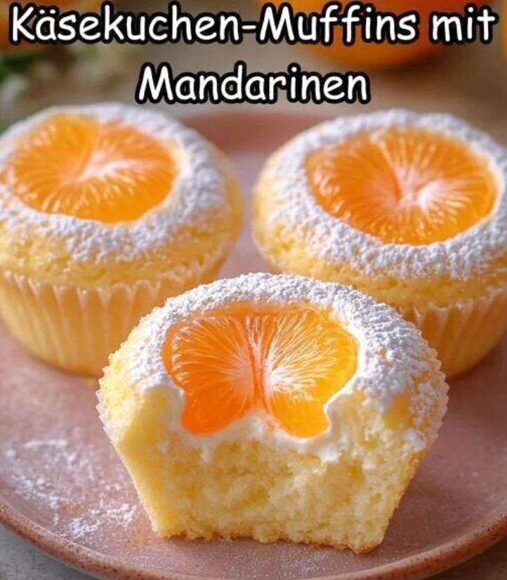 OMG die Schmecken soooo gut, Käsekuchen-Muffins mit Mandarinen!