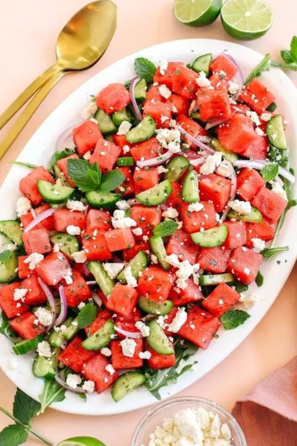 Der Hit gerade Jetzt, Wassermelonen-Gurken-Salat mit Feta