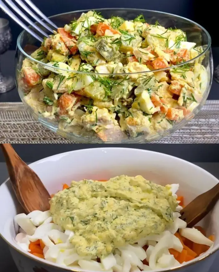 Hähnchen- und marinierter Gurkensalat: ein wiederentdeckter Klassiker