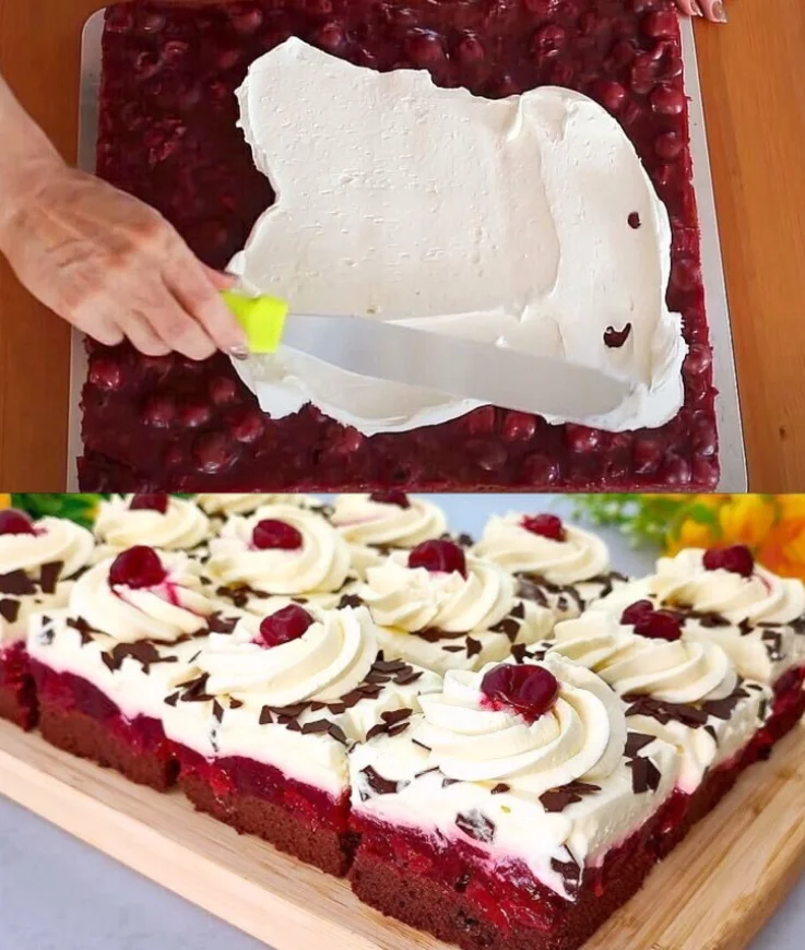 Wahnsinn, alle lieben diesen Kirschkuchen, Süchtiger Schwarzwälder vom Blech!