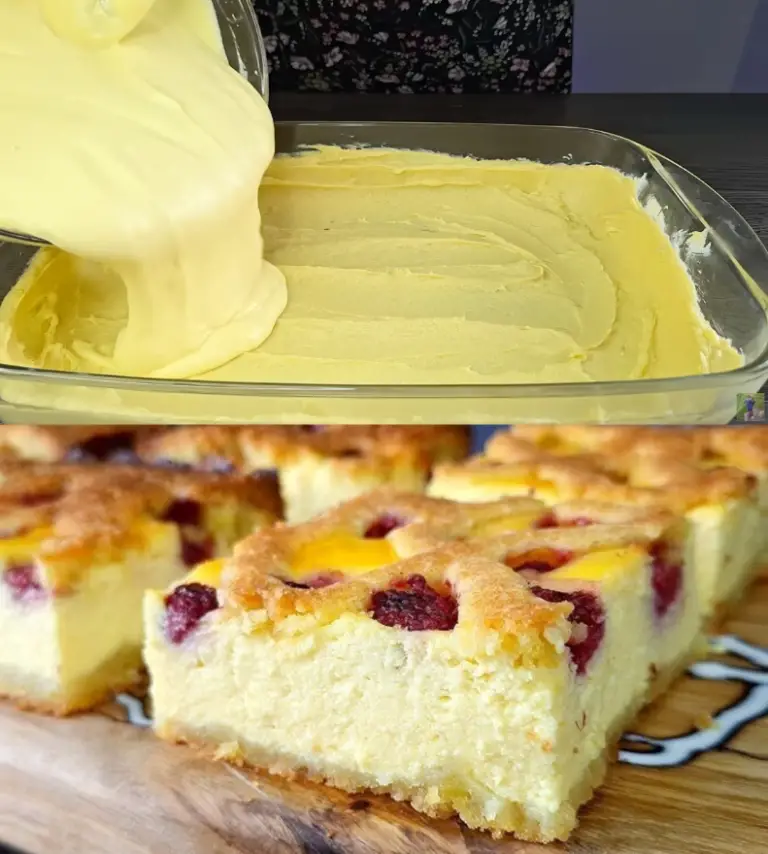 In 9-10 Minuten im Ofen, Frischkäse Beeren Streusel Kuchen für die ganze Familie!