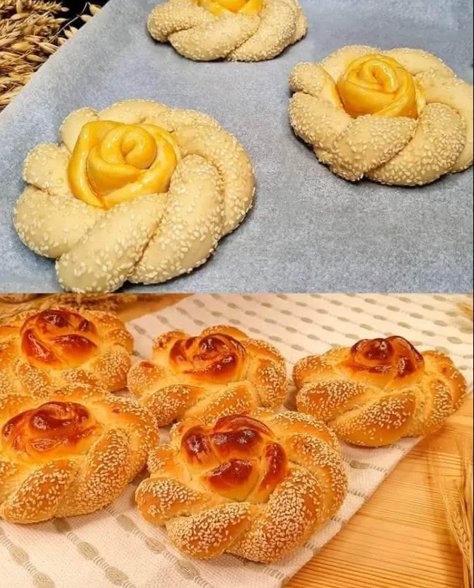 Hausgemachte Sesambrötchen